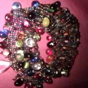 Glass beaded bracelet